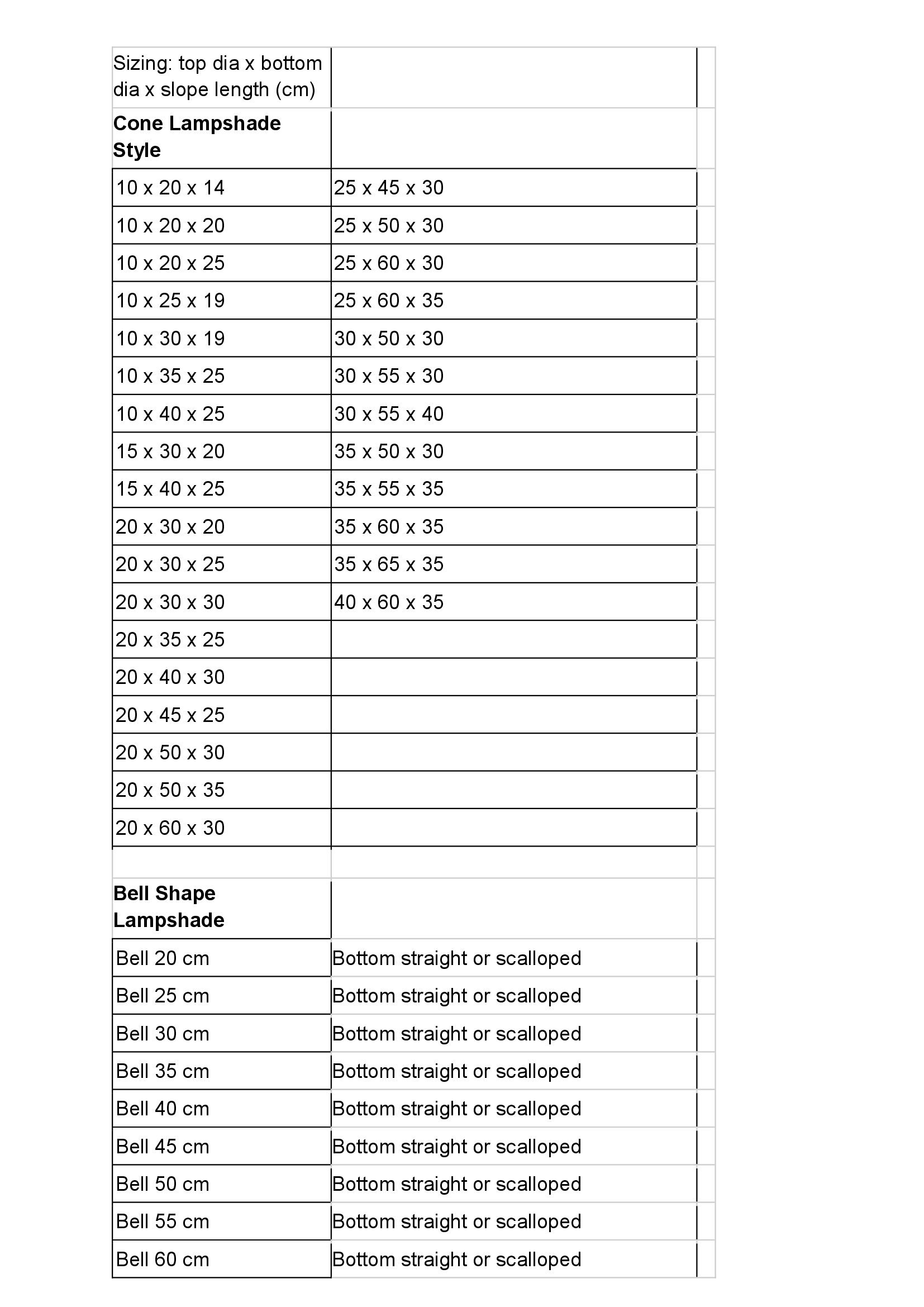 Lampshade Sizes 2_00001